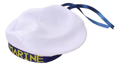 Gorra Blanca Unisex De Capitán Marinero Para Disfraz De Fies Cuotas