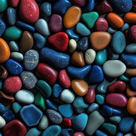 Premium Ai Image Colorful Smooth Stones