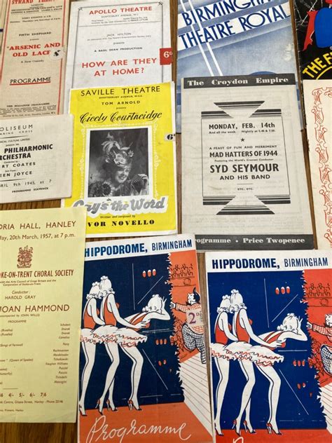 30 Vintage Theatre Programmes From 1930s And40s Ebay