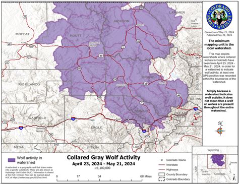 Colorado Wolves Activity Map Shows Move Toward Vail Breckenridge