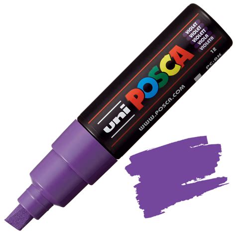 Departments Uni Posca Pc K Acrylic Paint Marker Broad Chisel Mm Violet