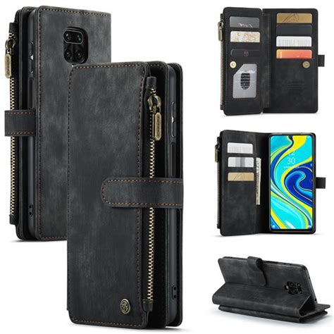 Caseme Xiaomi Redmi Note Pro Max Leather Zipper Folio Wallet Case