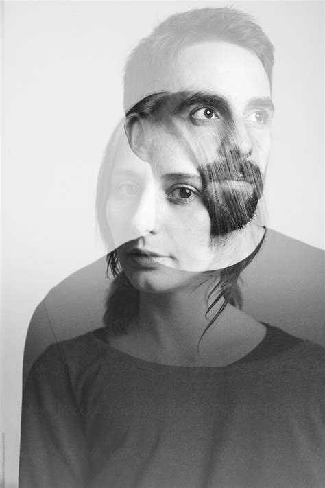 "Double Exposure Couple Portrait." by Stocksy Contributor "BONNINSTUDIO ...