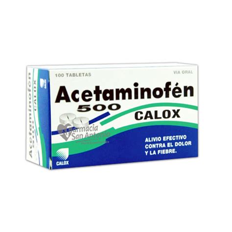 UNIDAD CALOX ACETAMINOFEN 500MG TAB Farmacia San Antonio