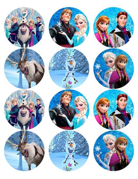 Frozen Cupcake Toppers Printables