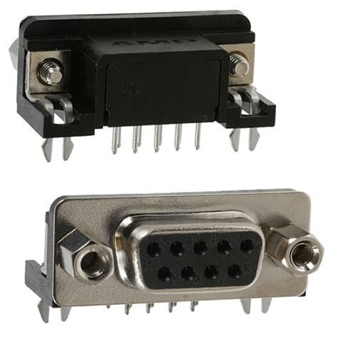 DB9 Female Connector PCB Mount 9 Pin