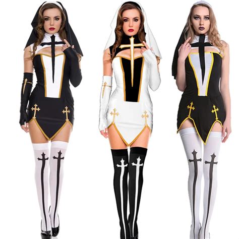 Cosplay Novos Trajes De Freira Uniformes De Jogo Nova Lingerie Sexy Trajes De Halloween