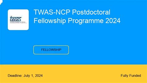 Twas Ncp Postdoctoral Fellowship Programme 2024 Scholarshiptab