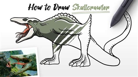 How To Draw Skullcrawler Monster From King Kong Skull Island Easy Step