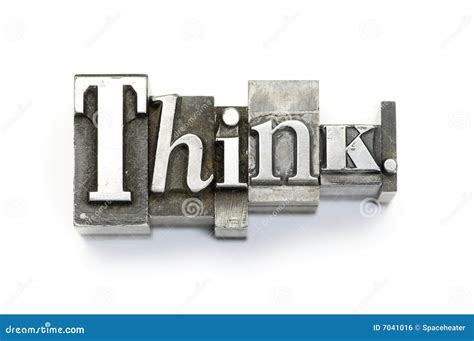 Think. stock photo. Image of retro, metal, font, listening - 7041016