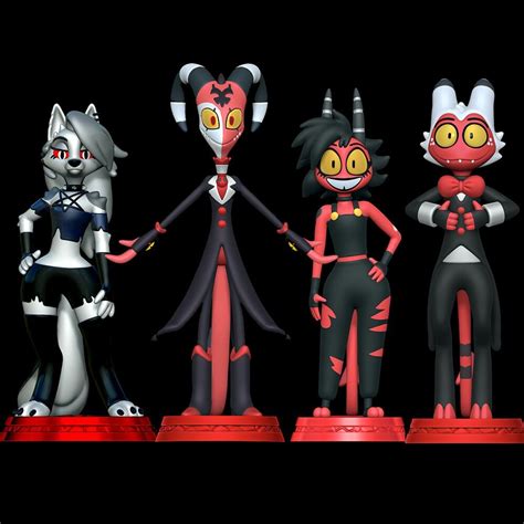 Artstation Loona Blitzo Millie And Moxxie Helluva Boss 3d Print Models