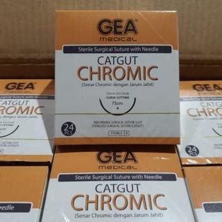 Jual Catgut Chromic 2 0 3 0 GEA Benang Jarum Satuan Shopee Indonesia