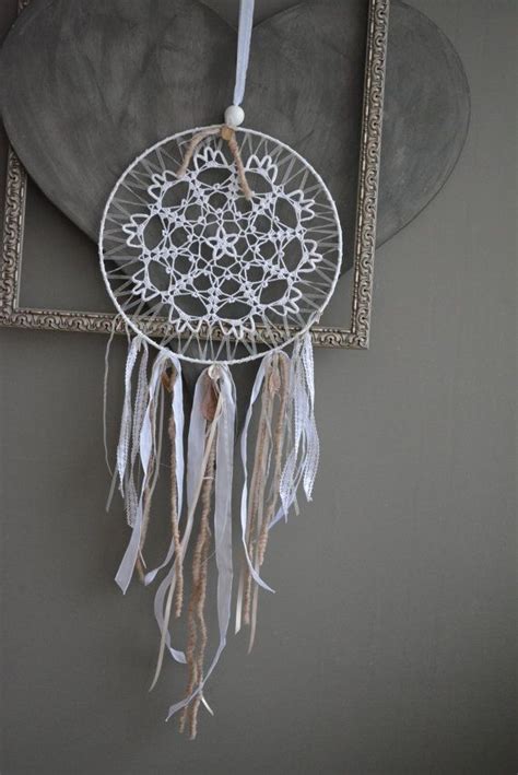 A Vintage Lace Doily Dream Catcher In Creme White And Light Etsy