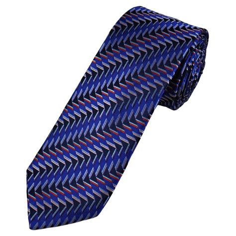 Tresanti Celeste Shades Of Blue Pink Zig Zag Striped Pattern Men S