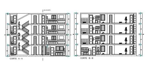 Cad Sectional Drawings Details Of Apartment Dwg File Cadbull