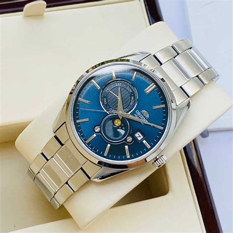 Orient Contemporary Sun Moon Blue Dial Automatic Ra Ak L B