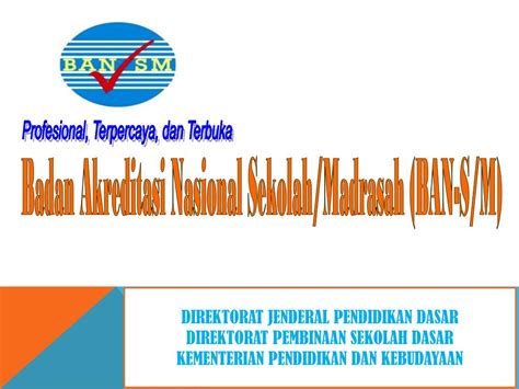 Ppt Badan Akreditasi Nasional Sekolah Madrasah Ban Sm Powerpoint