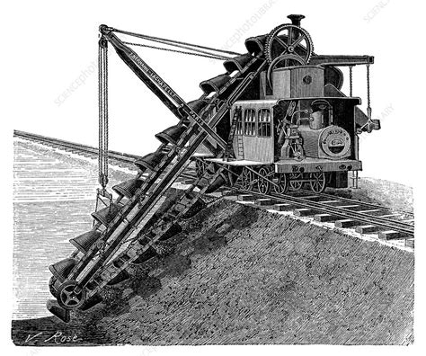 Steam Powered Excavator 19th Century Stock Image C0234029