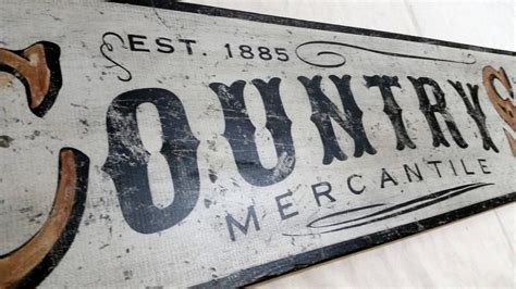 Rustic Country Store Mercantile Wood Sign Hand Crafted Antique Wood