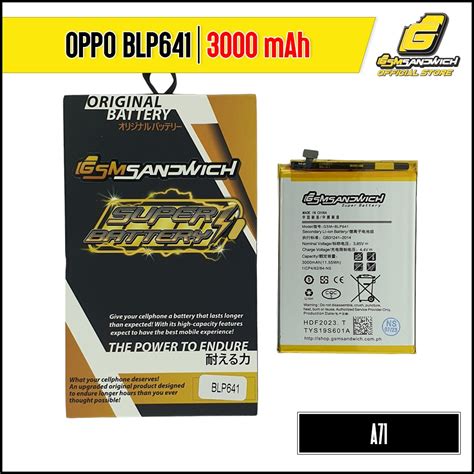 Gsmsandwich Super Battery Blp For Oppo A Mah Shopee Philippines