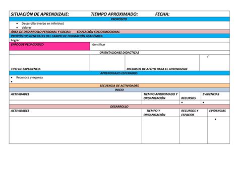 Formato De Planeaciones De Primaria