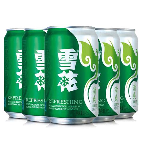 雪花snow啤酒 雪花啤酒（snowbeer）8度清爽6连包 330ml6听组【价格 图片 品牌 报价】 苏宁易购雪花苏宁自营旗舰店