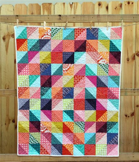 Half Square Triangle Baby Quilt Patterns Pattern Rjuuc Edu Np