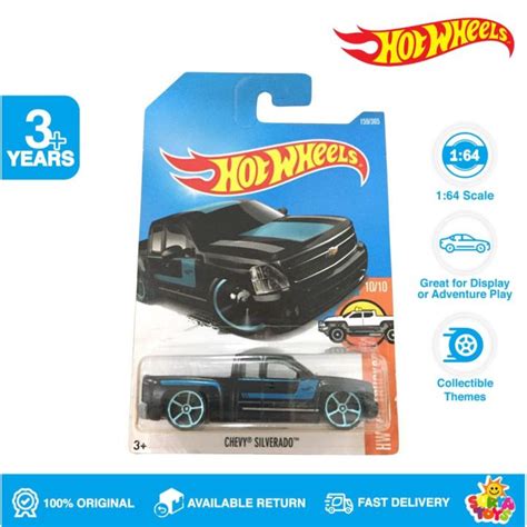 Hotwheels Chevy Silverado Black Hw Hot Truck Lazada Indonesia