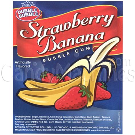 Strawberry Banana Vending Gumballs 1 Inch 850 Ct