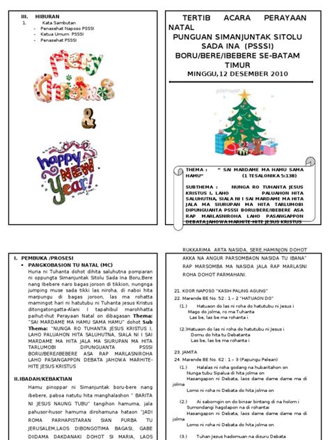 Contoh Susunan Acara Natal Sekolah Delinewstv