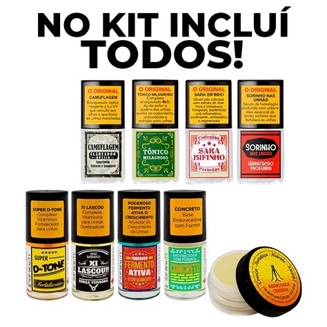 Kit Completo SOS Unhas Tratamento Para Unhas Top Beauty Todas Bases