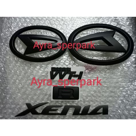 Jual Emblem Tulisan Logo Xenia Set Komplit Hitam Doff Original Shopee