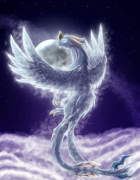 Moon Dragon | Arte de criaturas míticas, Imágenes de dragón, Dragones