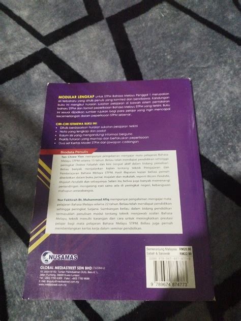 Buku Stpm Bahasa Melayu Penggal Sem Terpakai Preloved Hobbies