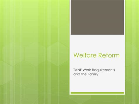 PPT - Welfare Reform PowerPoint Presentation, free download - ID:6319640