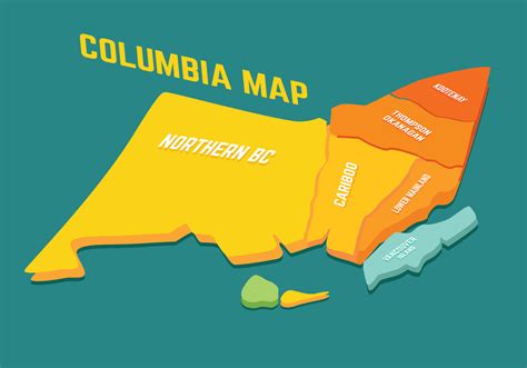 British Columbia Map vector 96967 Vector Art at Vecteezy