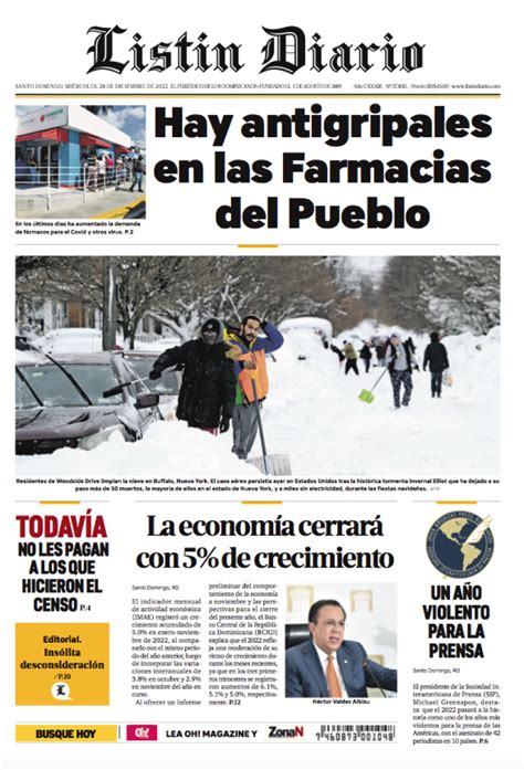 Listín Diario 28 12 2022