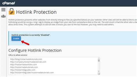 Using The Hotlink Protection Feature In CPanel HostArmada