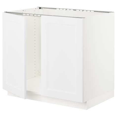 Sektion Base Cabinet For Sink 2 Doors Whiteaxstad Matt White 91x61x76 Cm 36x24x30 Ikea Ca