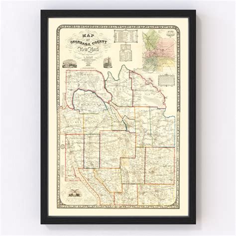 Wall Hangings Home Living Onondaga Old Town Map With Homeowner