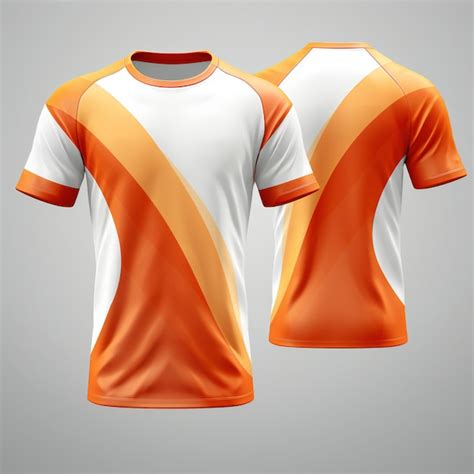 Orange and White TShirt Design with Front and Back | Premium AI ...