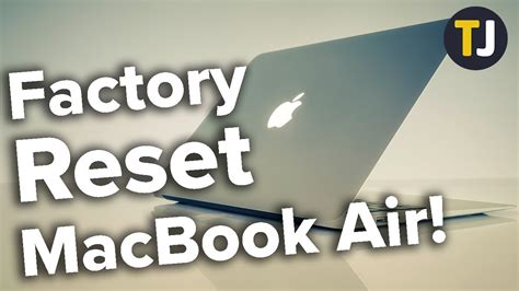 How To Factory Reset Your Macbook Air Youtube