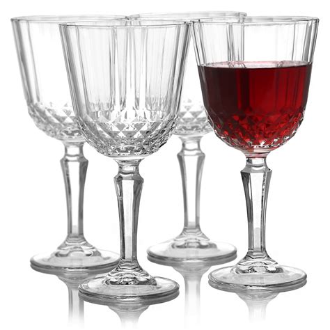 Pasabahce Diony 4 Piece 7 75 Oz White Wine Glass Set Walmart