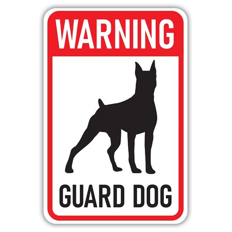 Warning Guard Dog Sign