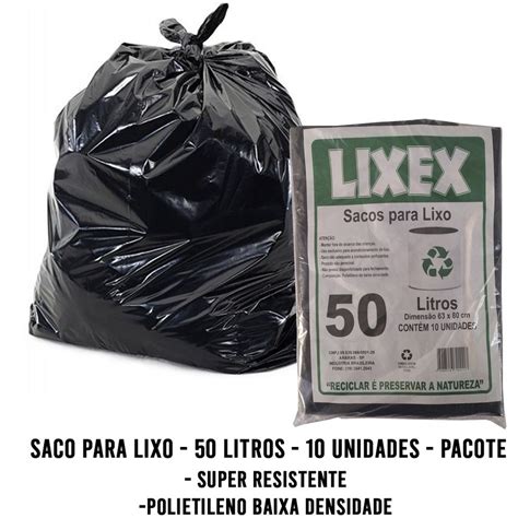 Saco De Lixo Lixex Litros Unidades Pacote Shopee Brasil