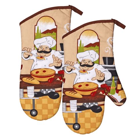 Oven Mitts Chef Theme 6 Pack Funny Oven Mitts Chef Theme Oven