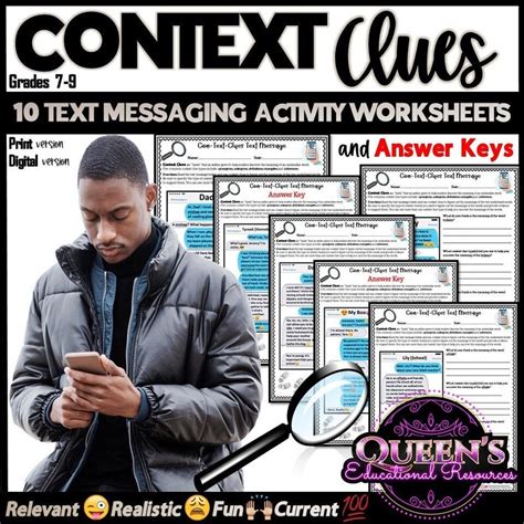 Context Clues Text Messaging Worksheets Practice Worksheets