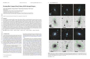 Forming Blue Compact Dwarf Galaxy Bcd Through Mergers Papers With Code