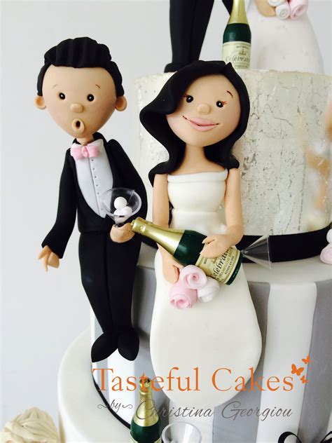 Funny Drunk Bride And Groom Wedding Cake Topper Tasteful Cakes By Christina Georgiou