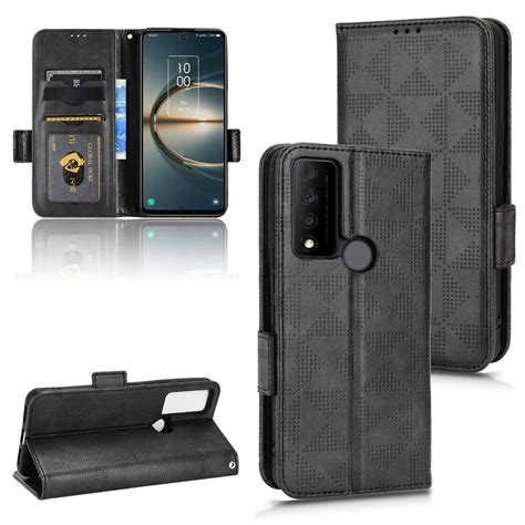 Tcl Xe G Case Leather Wallet Cover Magnetic Full Body Shockproof